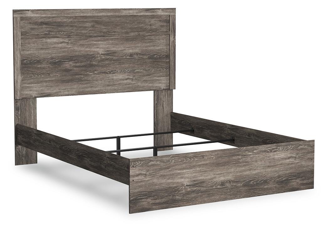 Ralinksi Panel Bed with Mirrored Dresser and 2 Nightstands