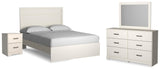 Wexley Panel Bed with Dresser, Mirror and Nightstand