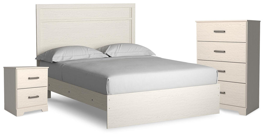Stelsie Panel Bed, Chest and Nightstand