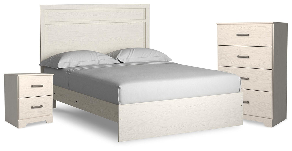 Stelsie Panel Bed, Chest and Nightstand