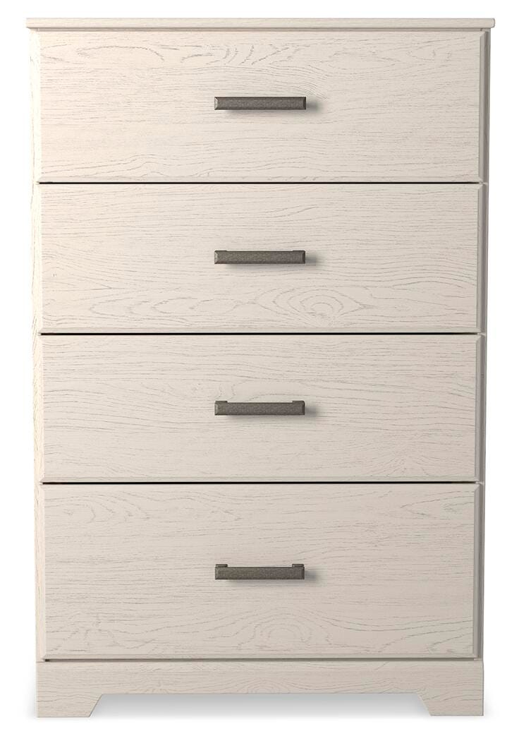 Stelsie Panel Bed with Mirrored Dresser, Chest and Nightstand