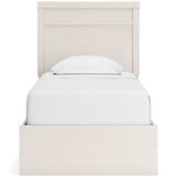 Stelsie Panel Bed with Mirrored Dresser and Chest