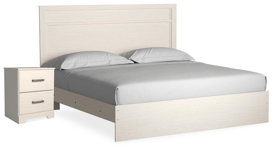 Stelsie Panel Bed and Nightstand