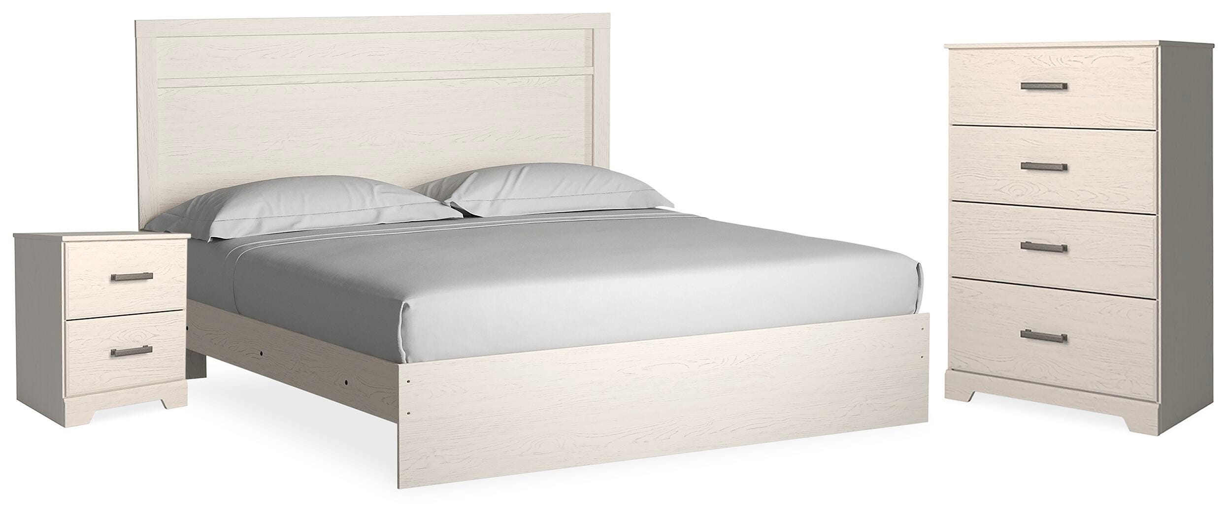 Stelsie Panel Bed, Chest and Nightstand