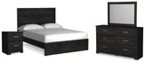 Rosendale Panel Bed, Dresser, Mirror, and Nightstand