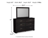 Belachime Panel Bed with Mirrored Dresser and Chest