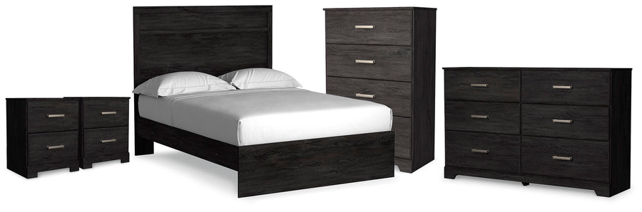 Belachime Panel Bed, Dresser, Chest and 2 Nightstands