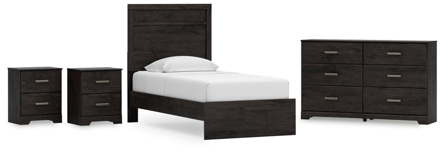 Belachime Panel Bed with Dresser and 2 Nightstands