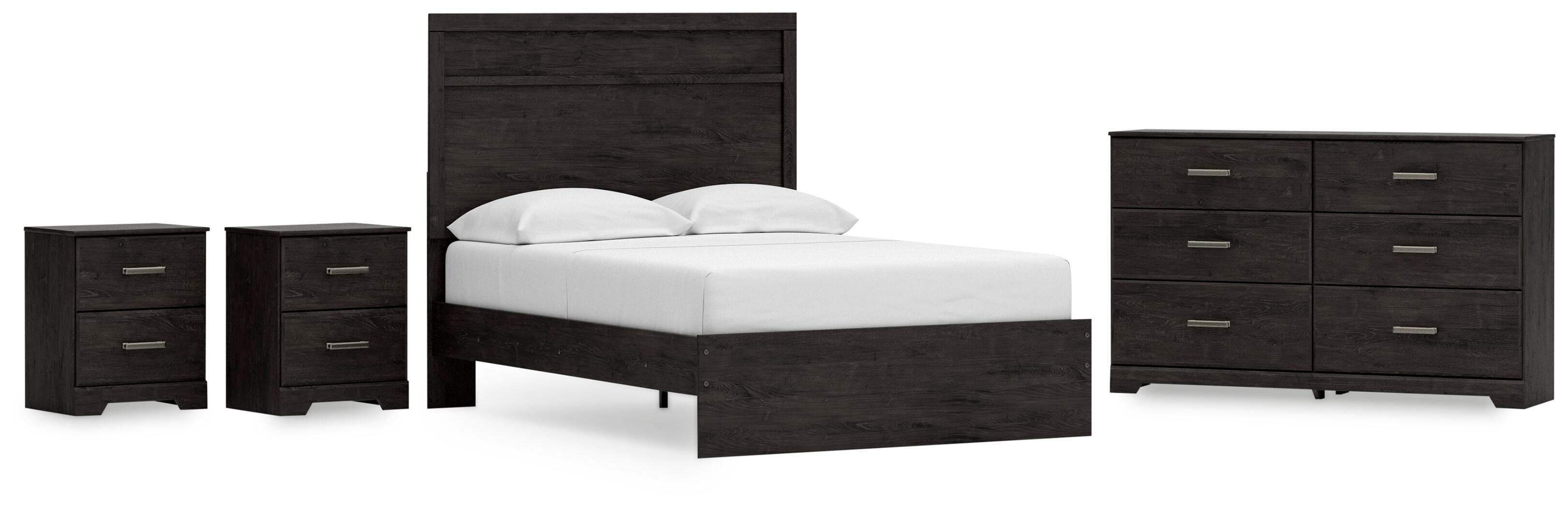 Belachime Panel Bed with Dresser and 2 Nightstands