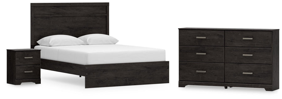 Belachime Panel Bed with Dresser and Nightstand