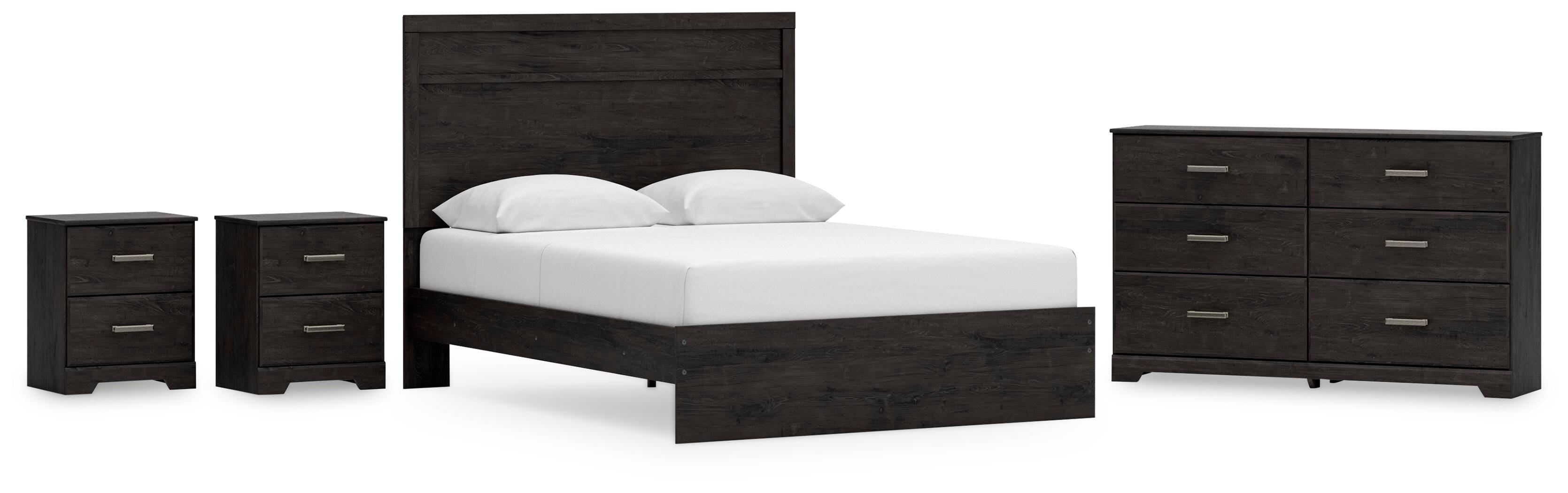 Belachime Panel Bed with Dresser and 2 Nightstands