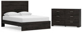 Rosendale Panel Bed with Dresser