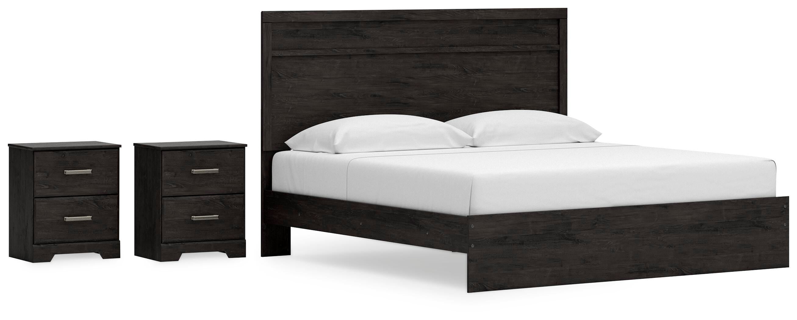 Belachime Panel Bed with Dresser and 2 Nightstands