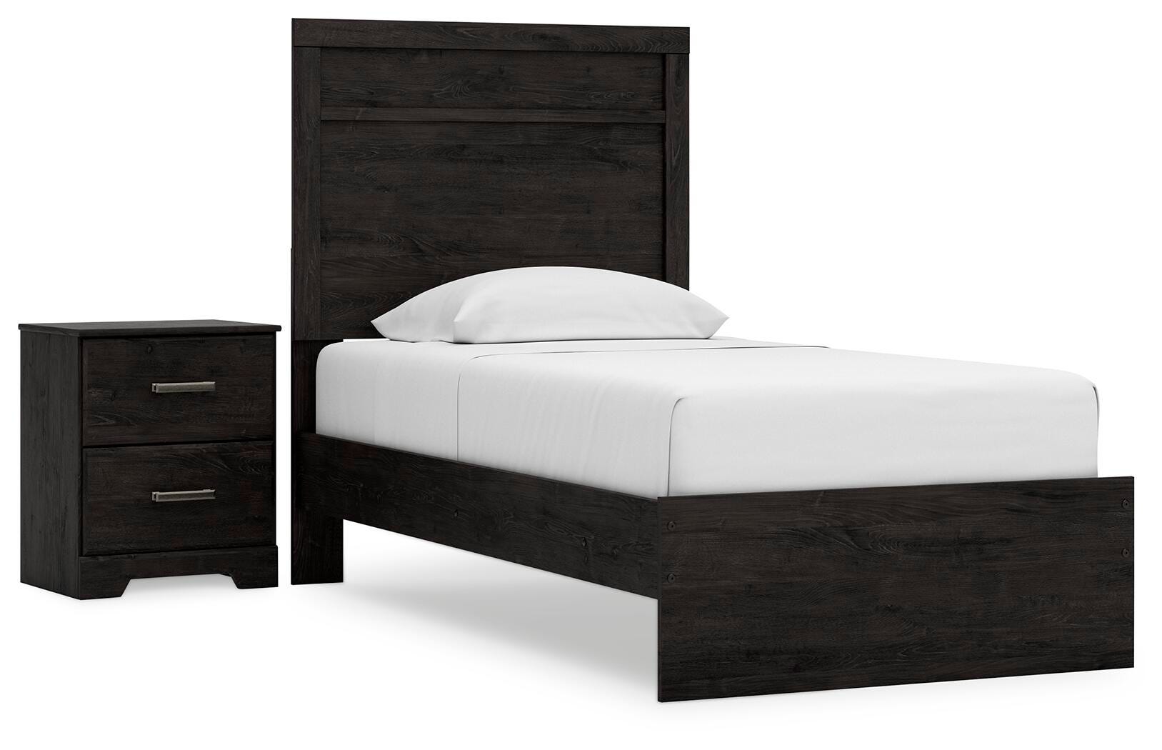 Belachime Panel Bed with Nightstand