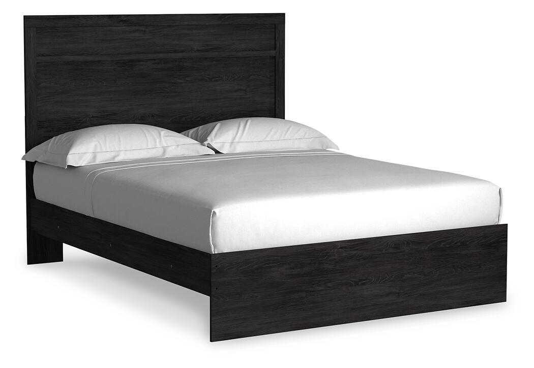 Belachime Panel Bed with Nightstand