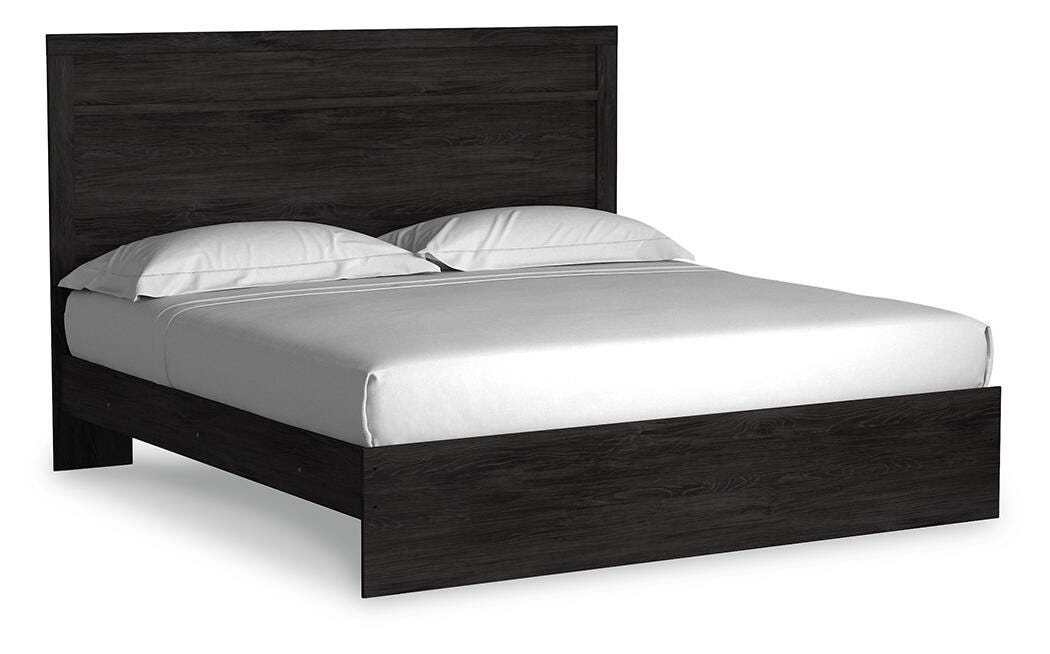 Belachime Panel Bed with Nightstand