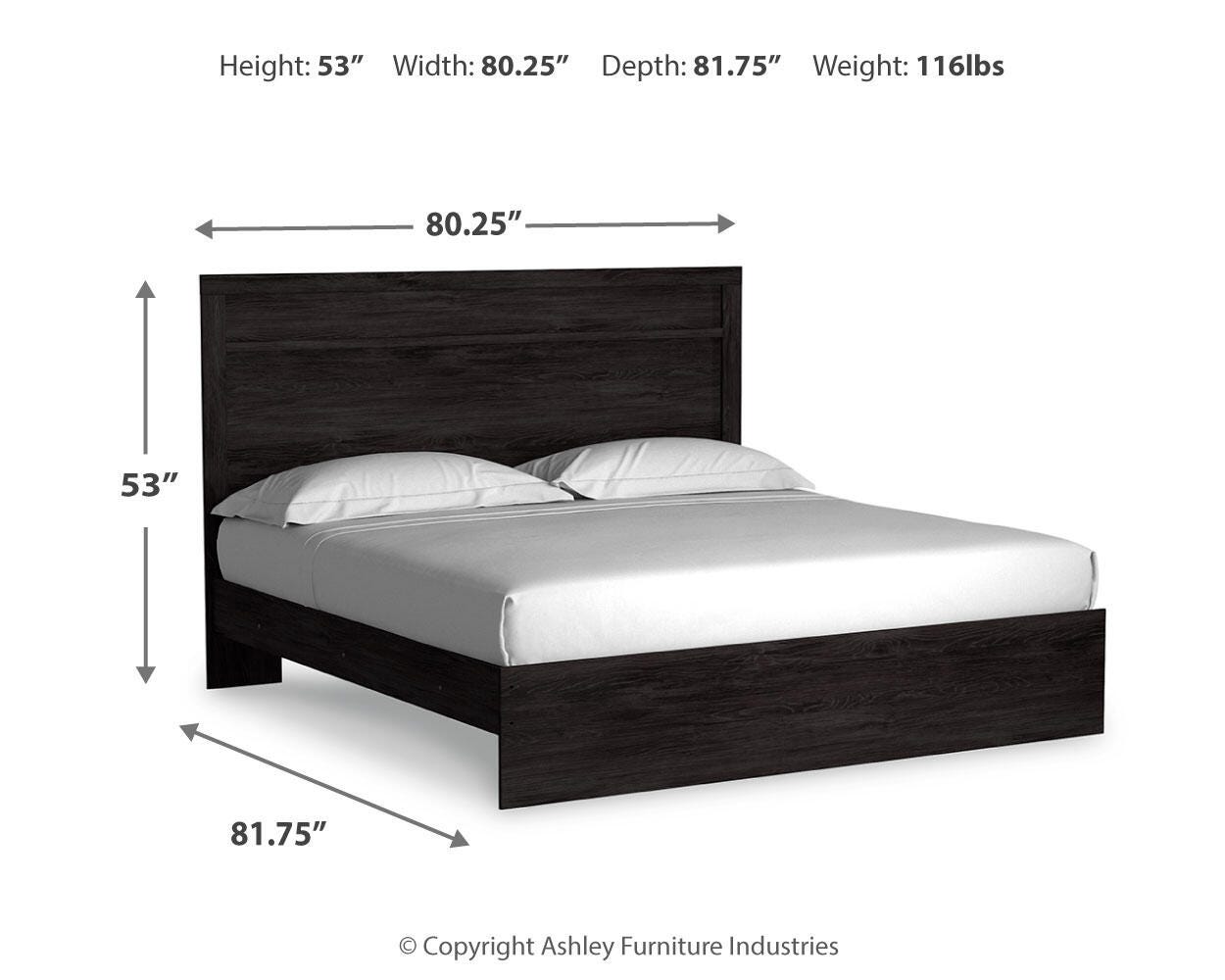 Belachime Panel Bed with Mirrored Dresser