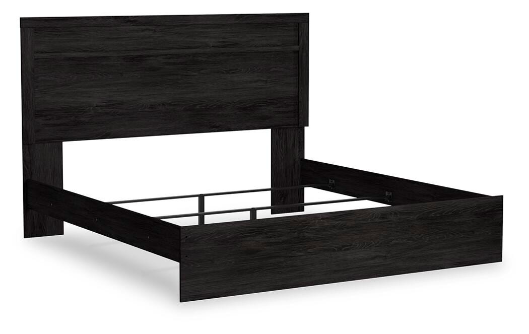 Belachime Panel Bed with Nightstand