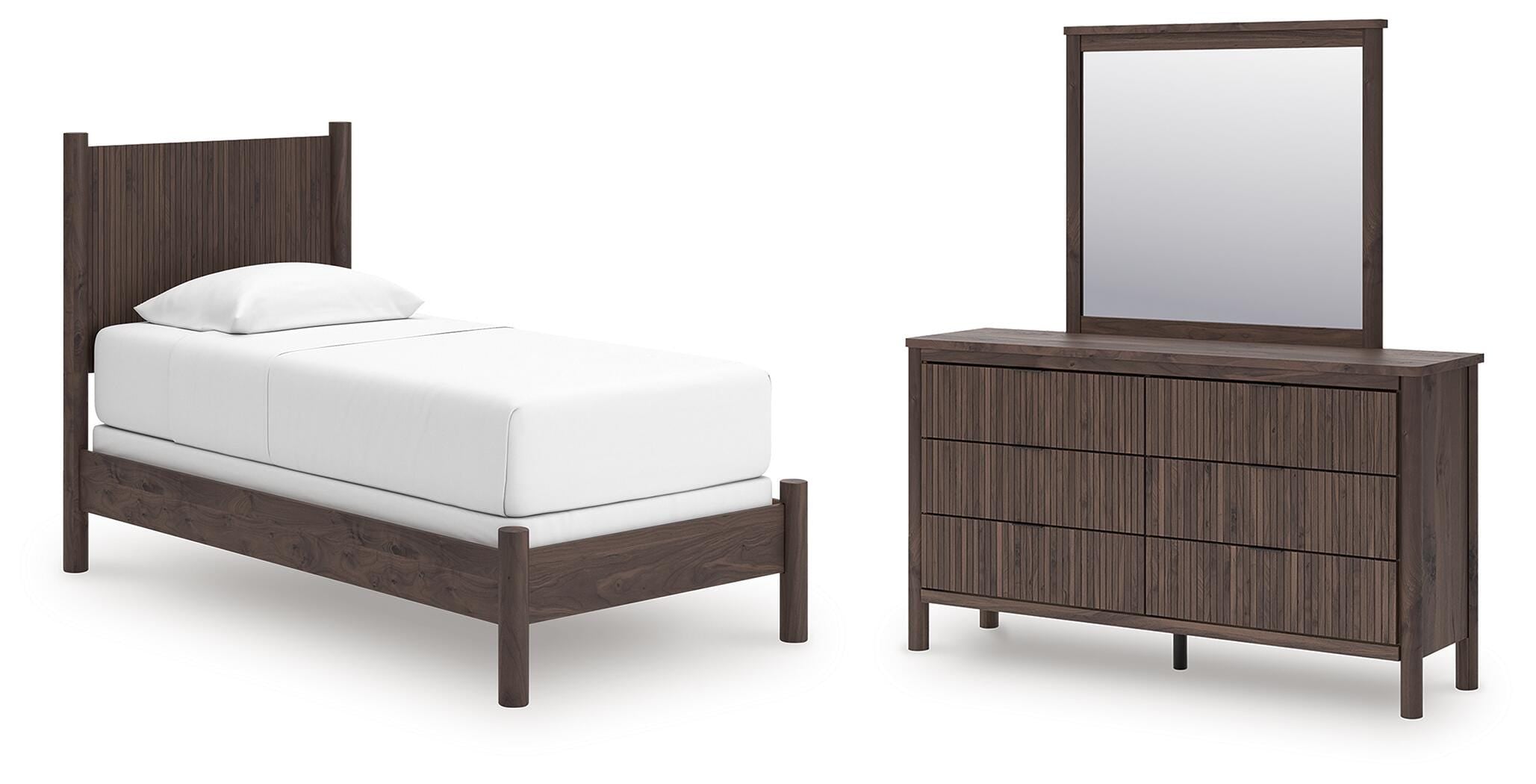 Pamytta Panel Bed, Dresser and Mirror