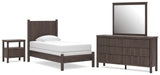 Pamytta Panel Bed, Dresser, Mirror and Nightstand