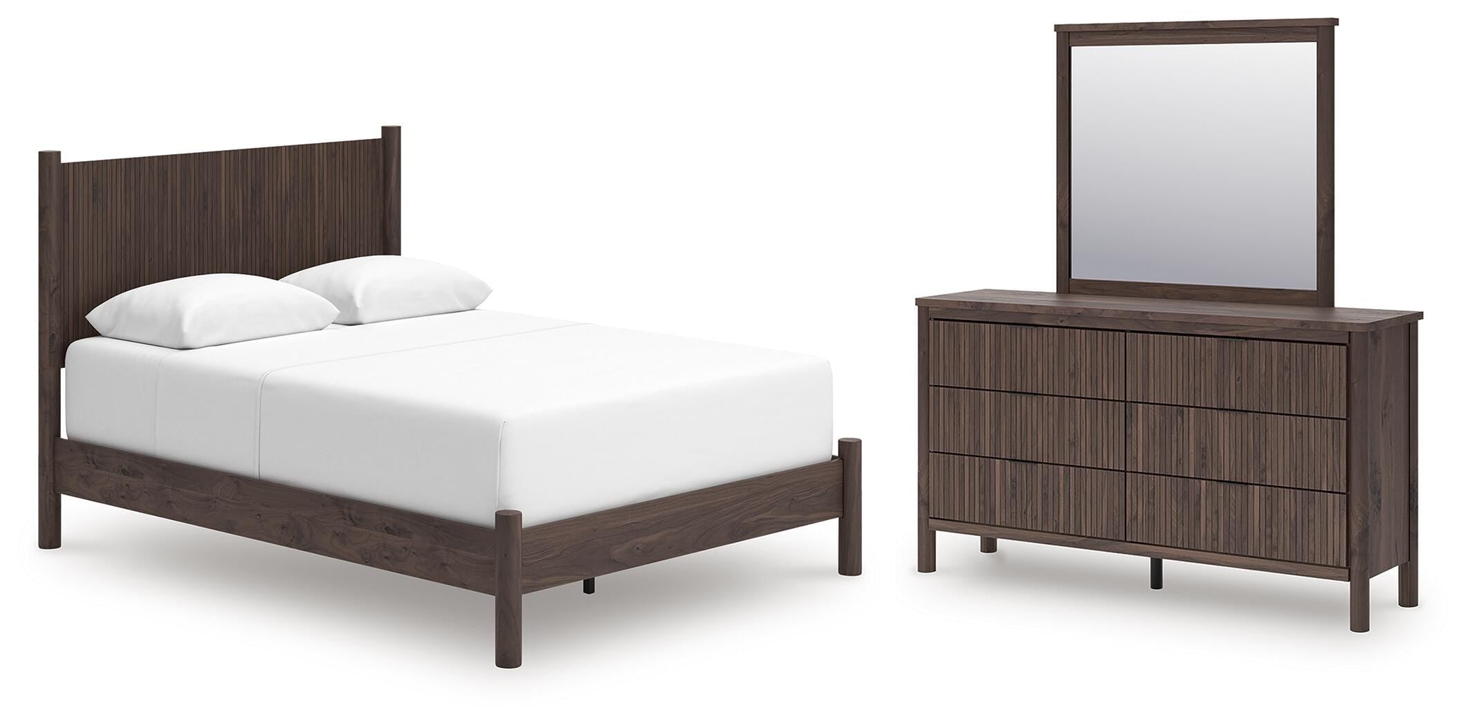 Pamytta Panel Bed, Dresser and Mirror