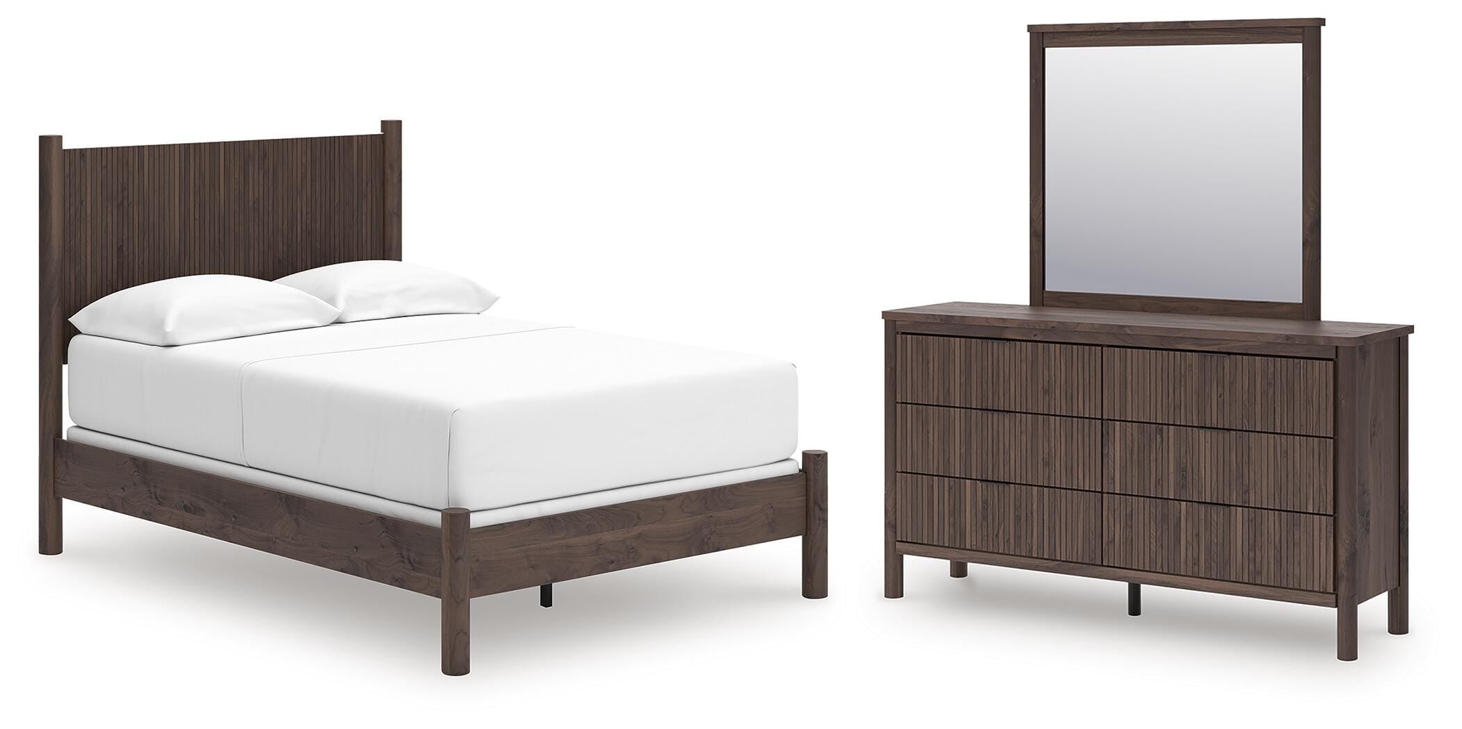 Pamytta Panel Bed, Dresser and Mirror