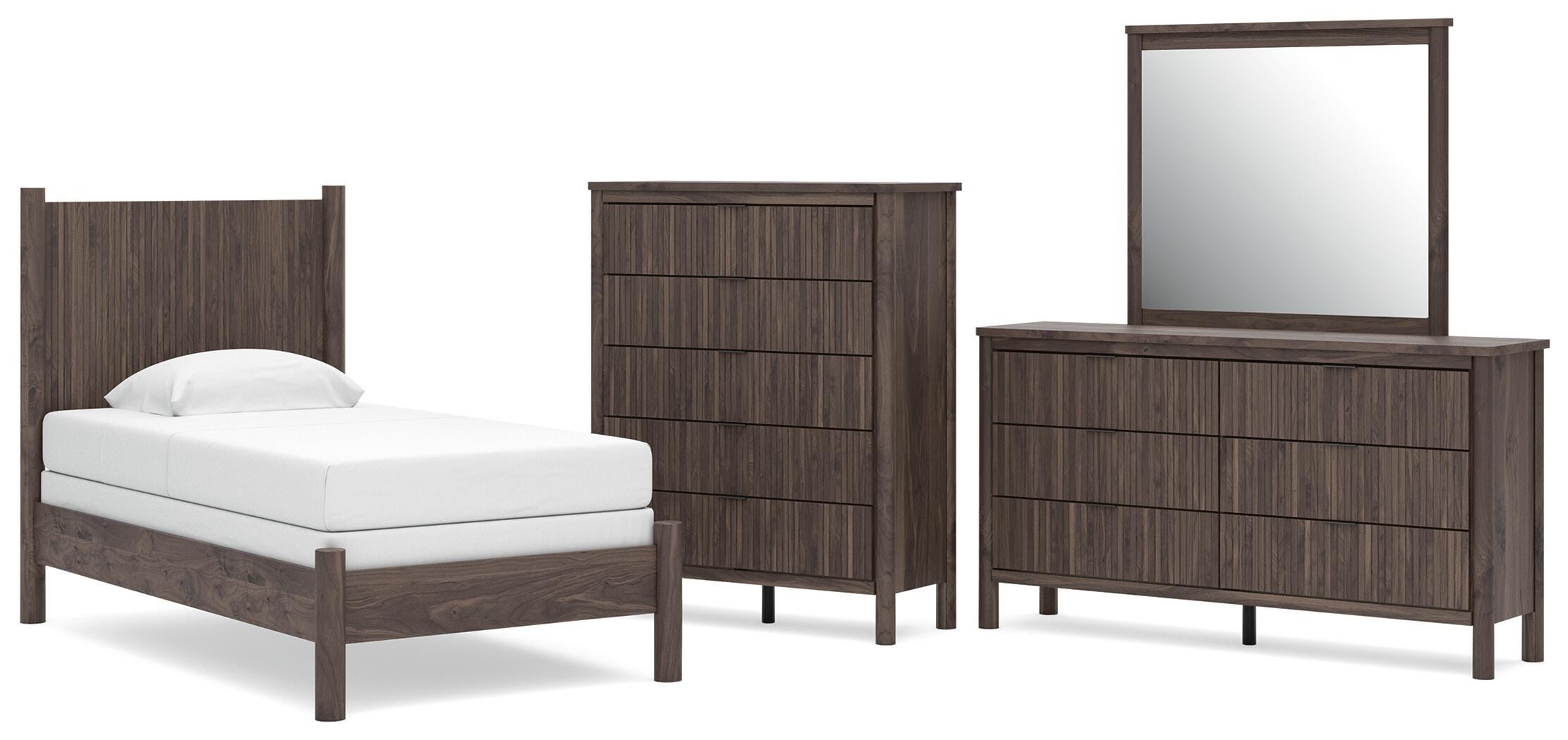 Pamytta Panel Bed, Dresser, Mirror and Chest
