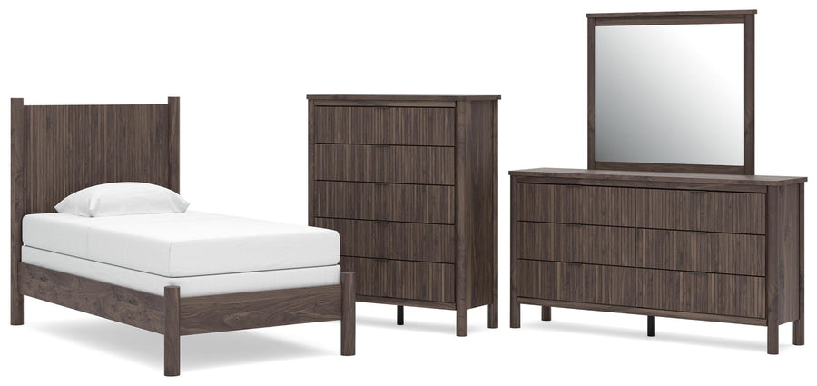 Pamytta Panel Bed, Dresser, Mirror and Chest