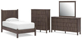 Pamytta Panel Platform Bed, Dresser, Mirror and Chest