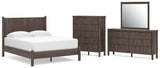 Pamytta Panel Platform Bed, Dresser, Mirror and Chest