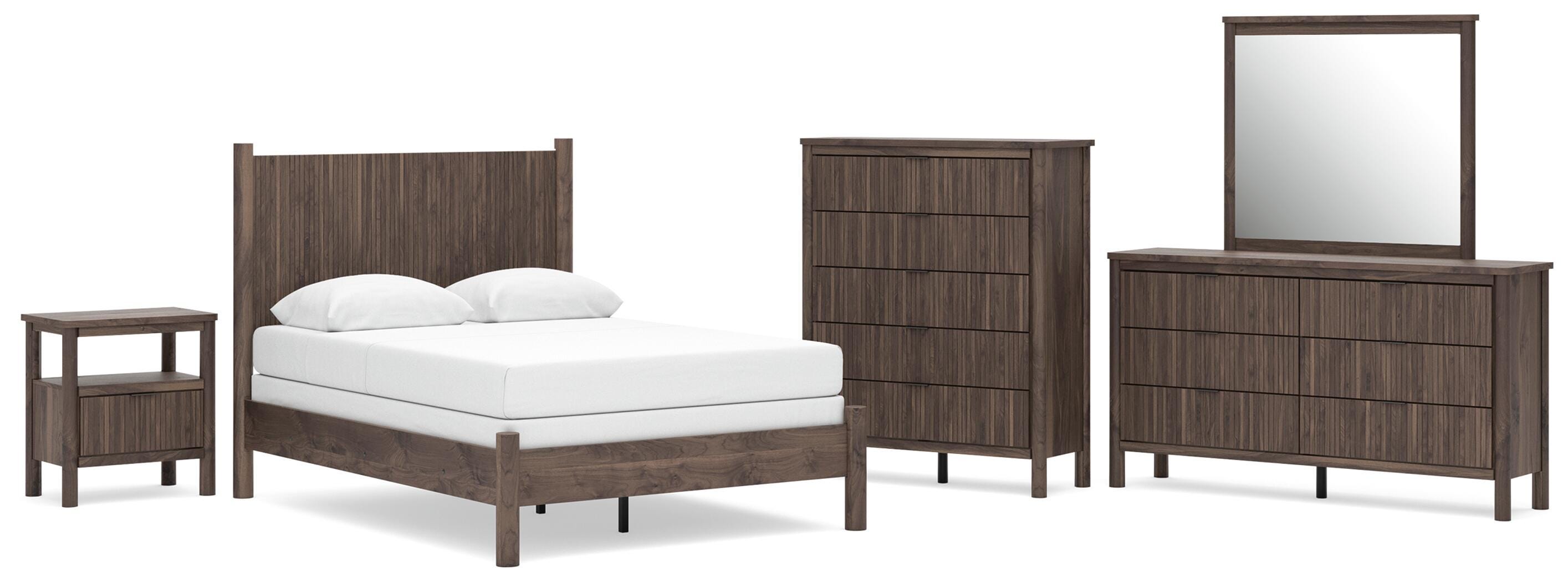 Pamytta Panel Bed, Dresser, Mirror, Chest and Nightstand
