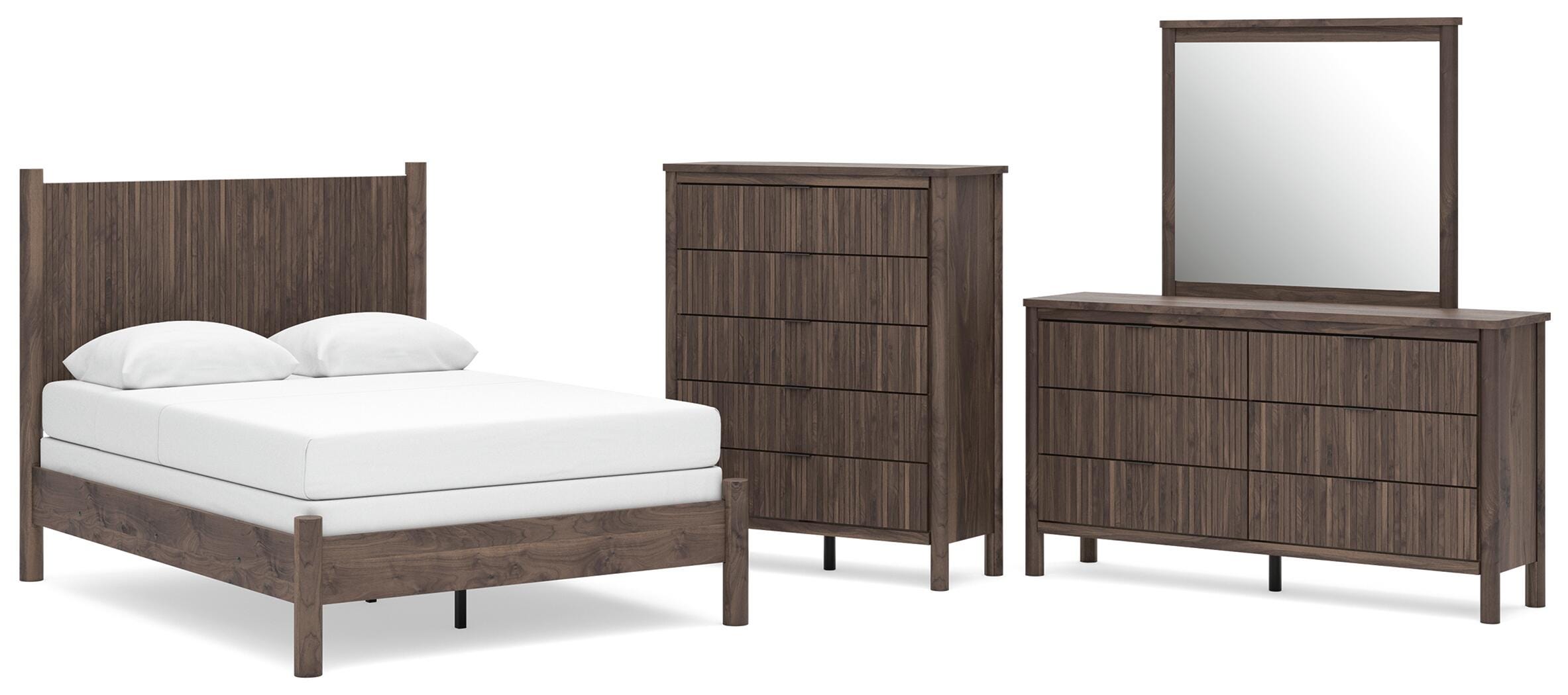 Pamytta Panel Bed, Dresser, Mirror and Chest
