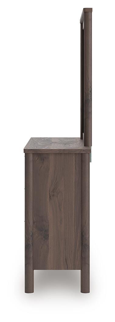 Pamytta Upholstered Panel Platform Bed, Dresser, Mirror, Chest and Nightstand