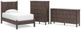 Pamytta Panel Platform Bed, Dresser and Chest