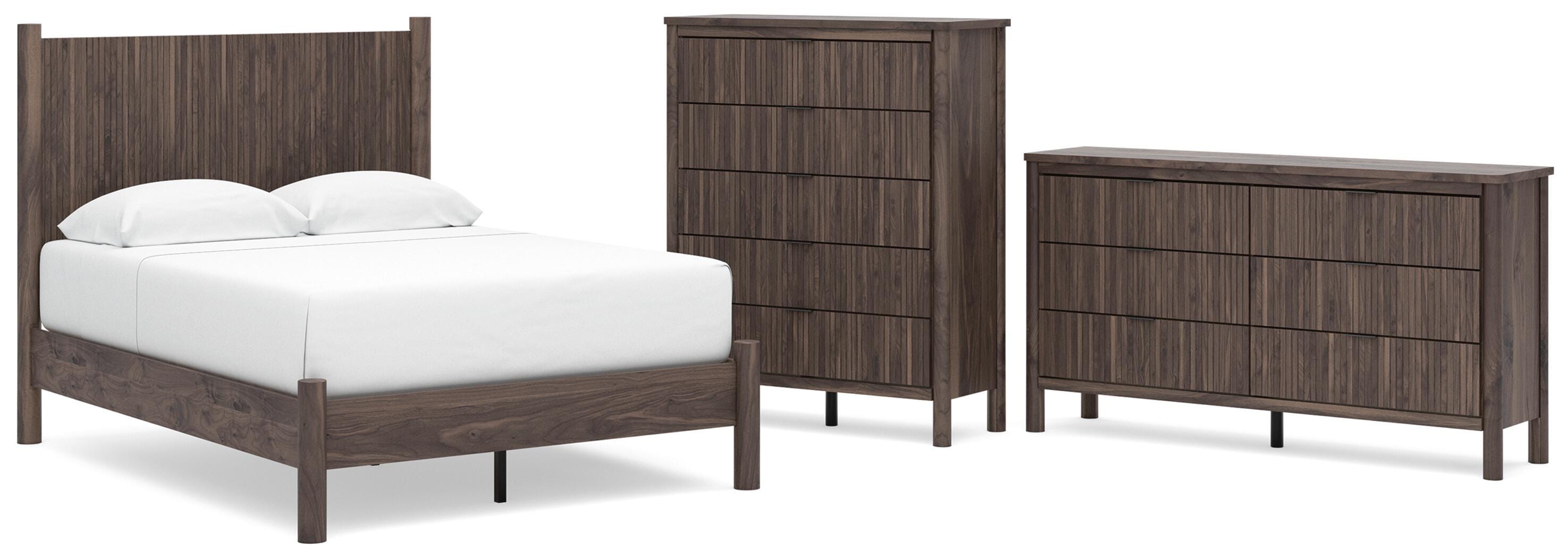 Pamytta Panel Platform Bed, Dresser and Chest