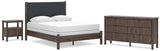 Pamytta Upholstered Panel Bed, Dresser and Nightstand
