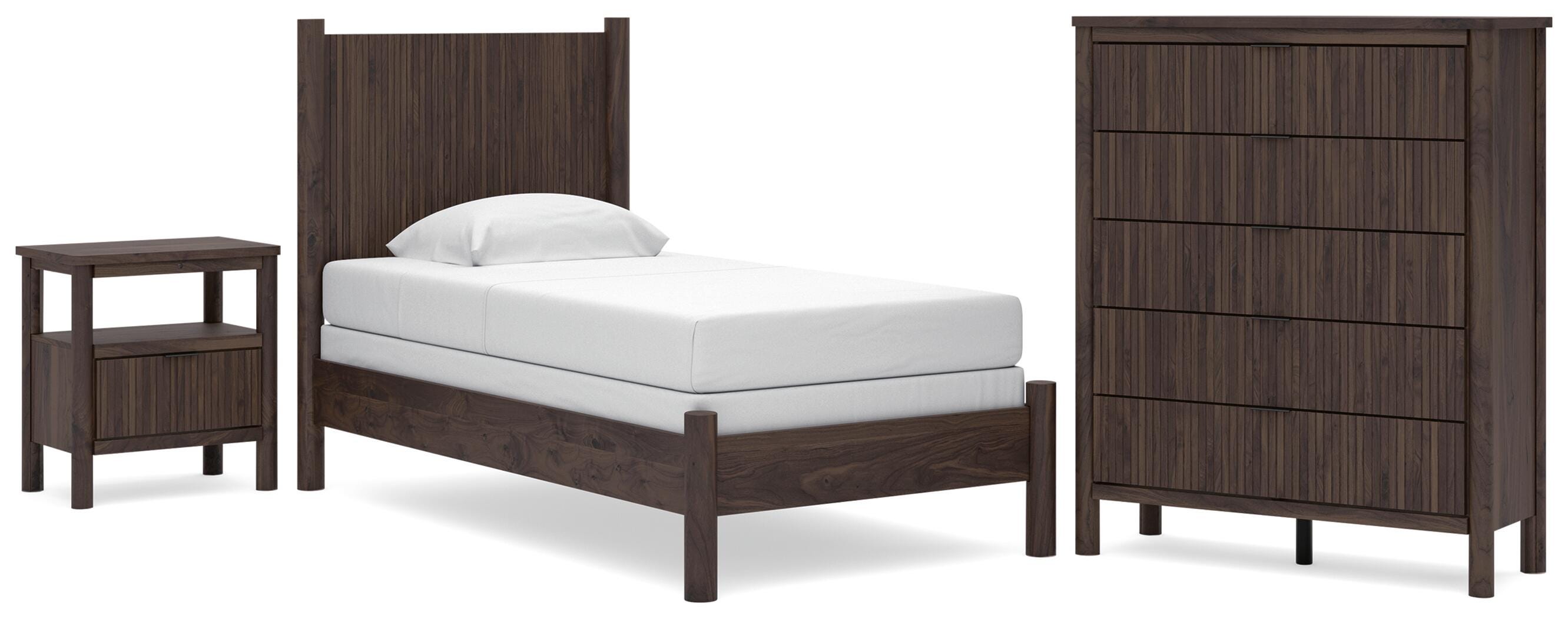 Pamytta Panel Bed, Chest and Nightstand