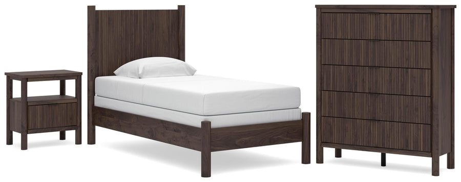 Pamytta Panel Bed, Chest and Nightstand