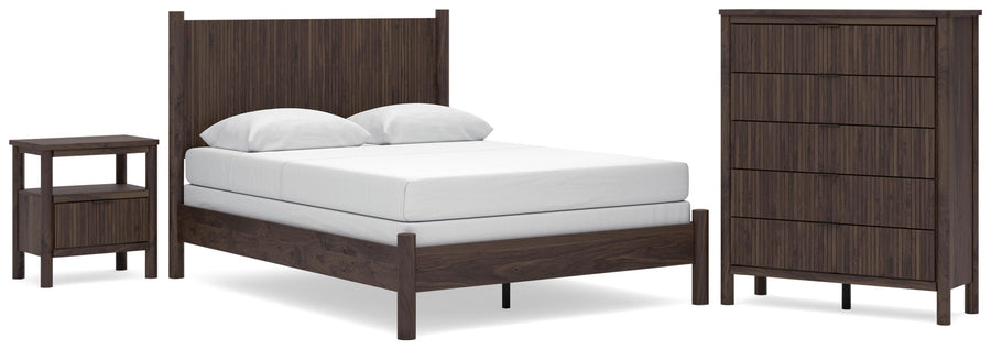 Pamytta Panel Bed, Chest and Nightstand