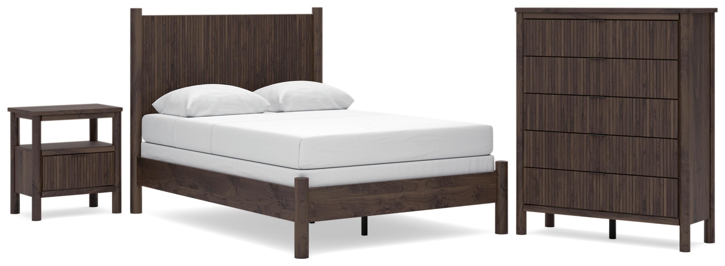 Pamytta Panel Bed, Chest and Nightstand