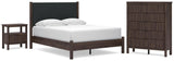 Pamytta Upholstered Panel Platform Bed, Chest and Nightstand