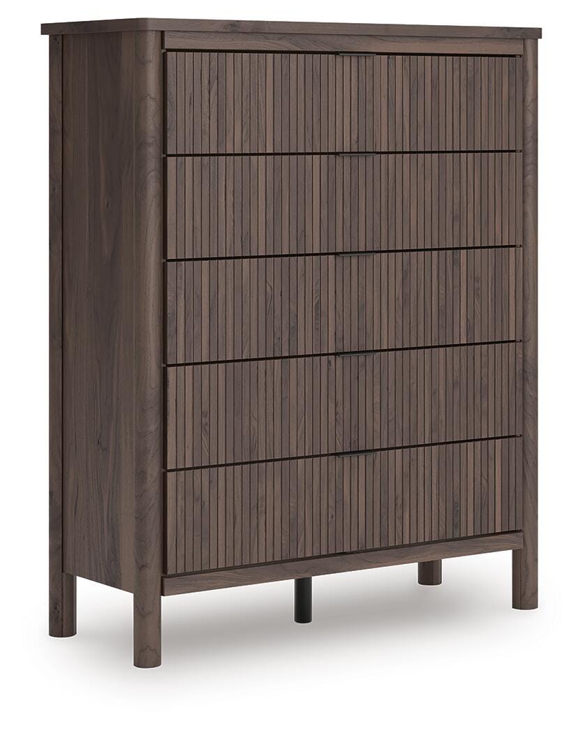 Pamytta Panel Platform Bed, Dresser, Mirror, Chest and Nightstand