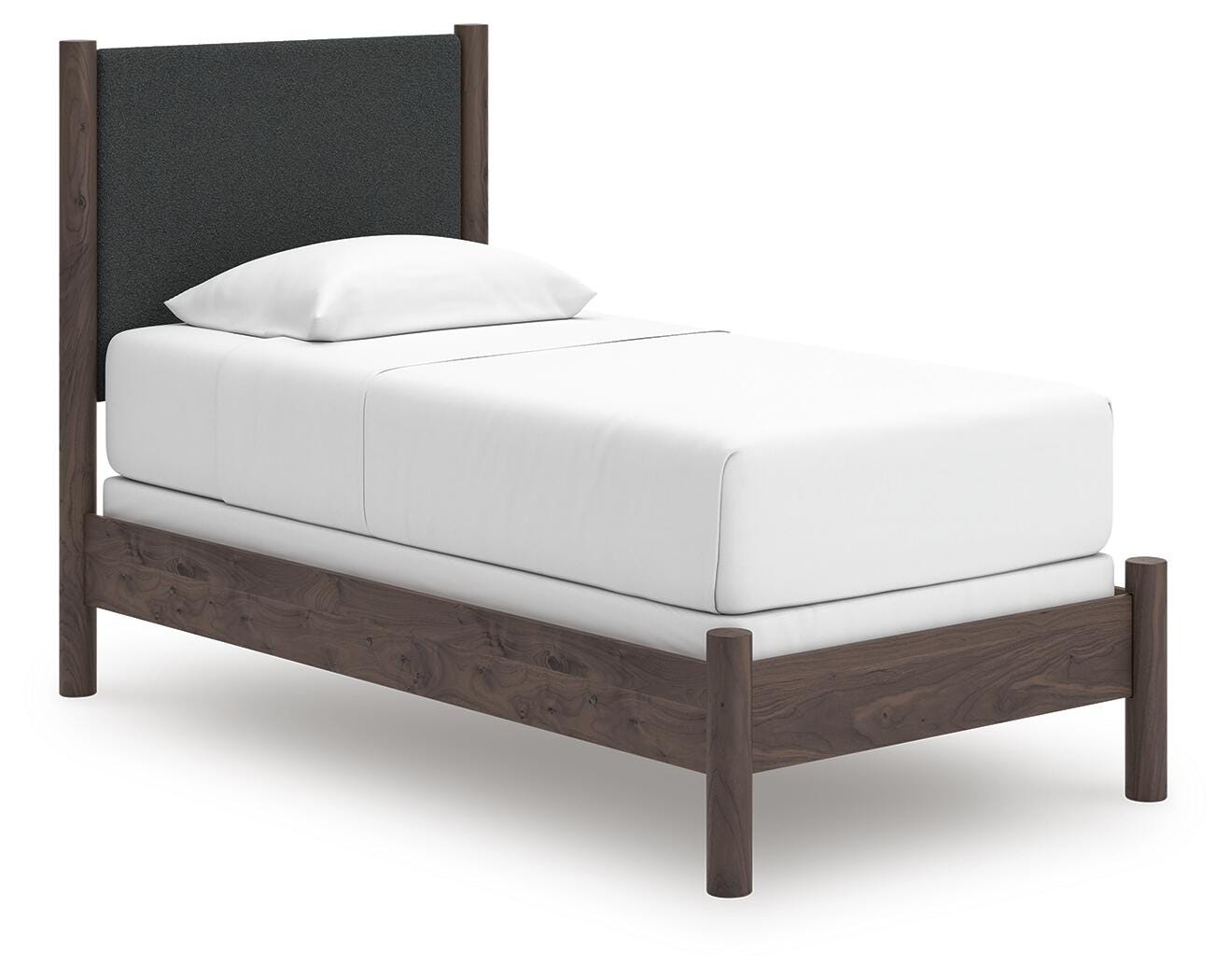 Pamytta Upholstered Panel Bed, Dresser and Nightstand
