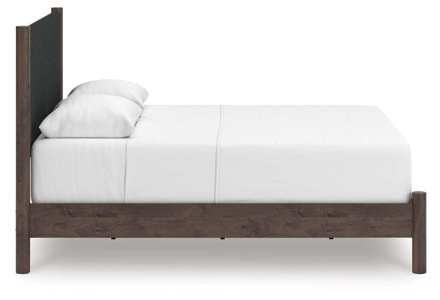 Pamytta Upholstered Panel Bed, Dresser and Nightstand