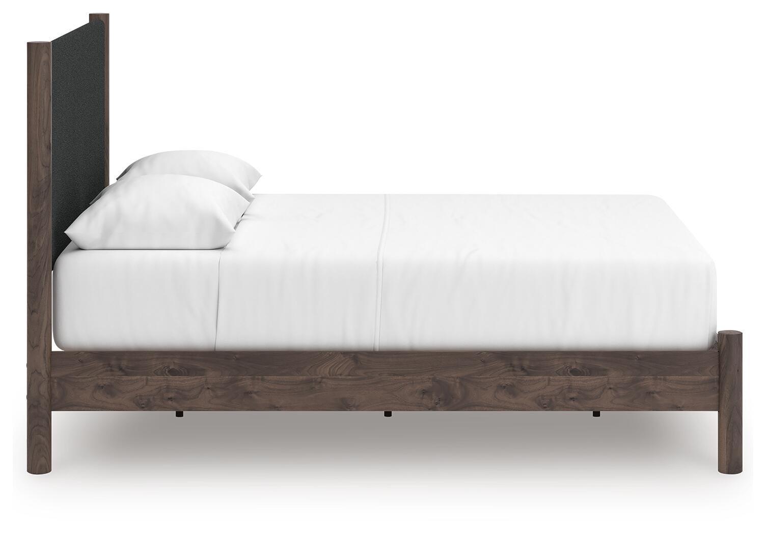 Pamytta Upholstered Panel Platform Bed, Dresser and Nightstand