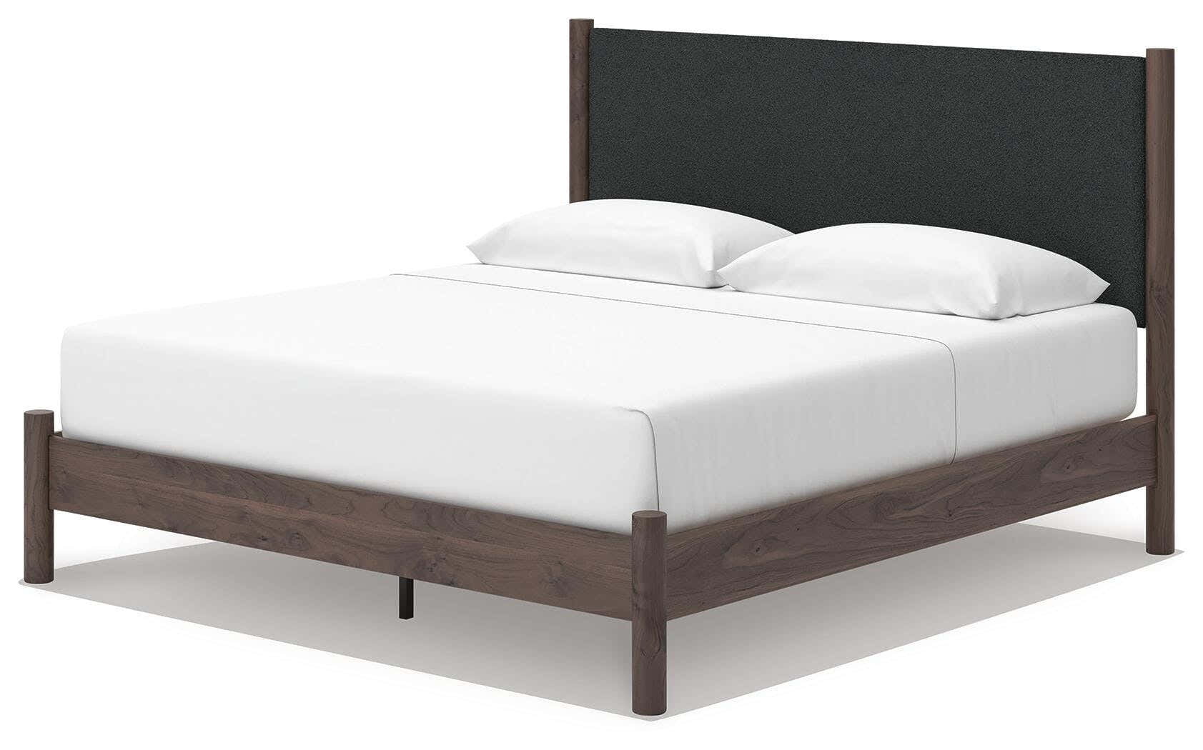 Pamytta Upholstered Panel Platform Bed, Dresser, Mirror, Chest and Nightstand