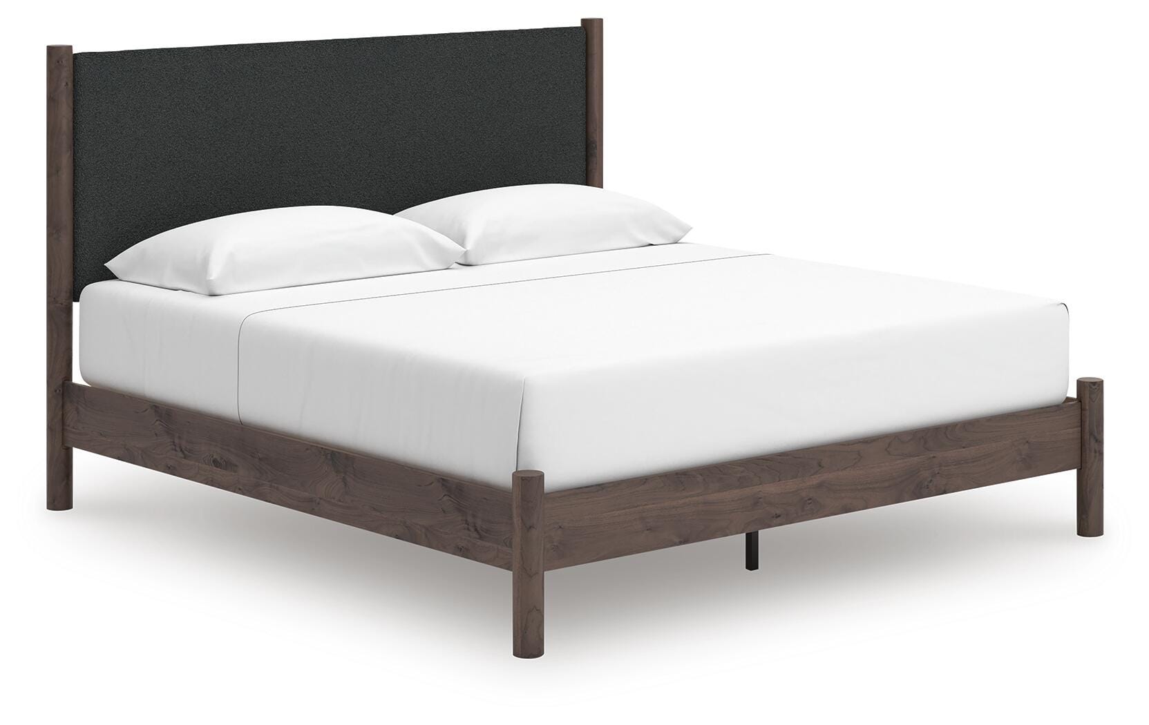 Pamytta Upholstered Panel Platform Bed, Dresser and Chest