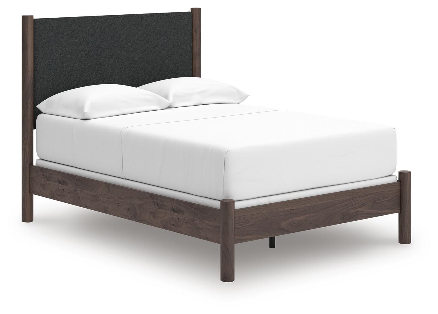 Pamytta Upholstered Panel Bed, Dresser, Mirror and Chest