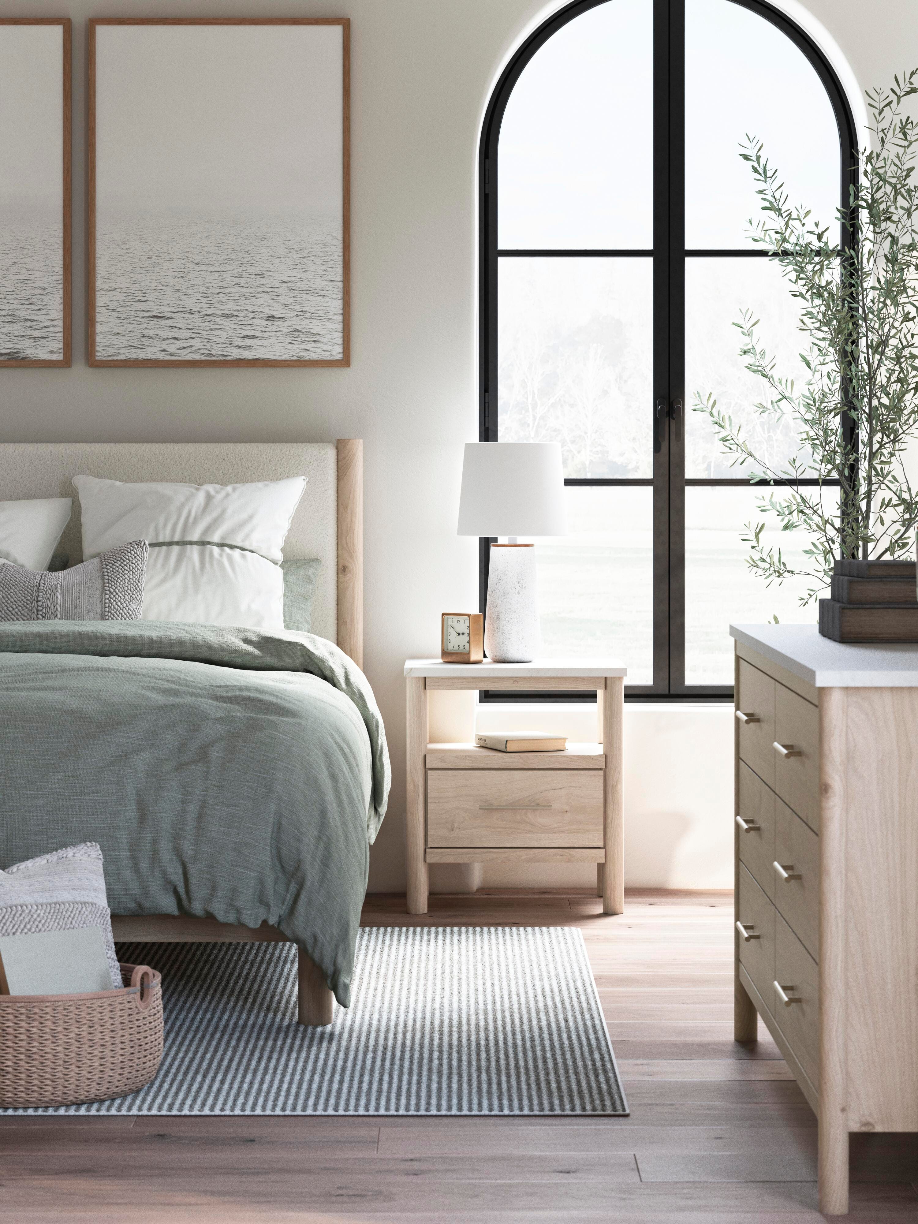 Cadmori Panel Bed, Dresser, Mirror and Nightstand