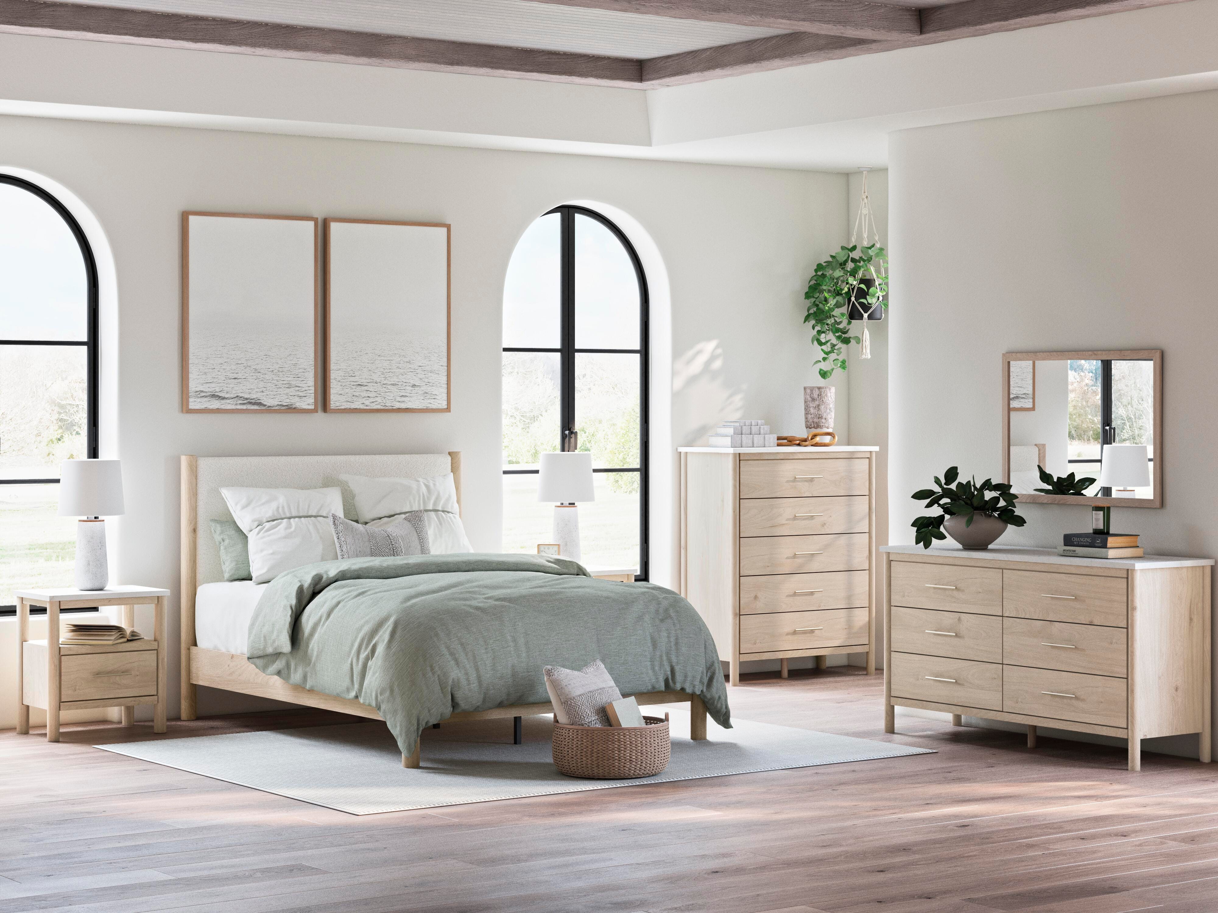 Cadmori Panel Bed, Dresser and Nightstand